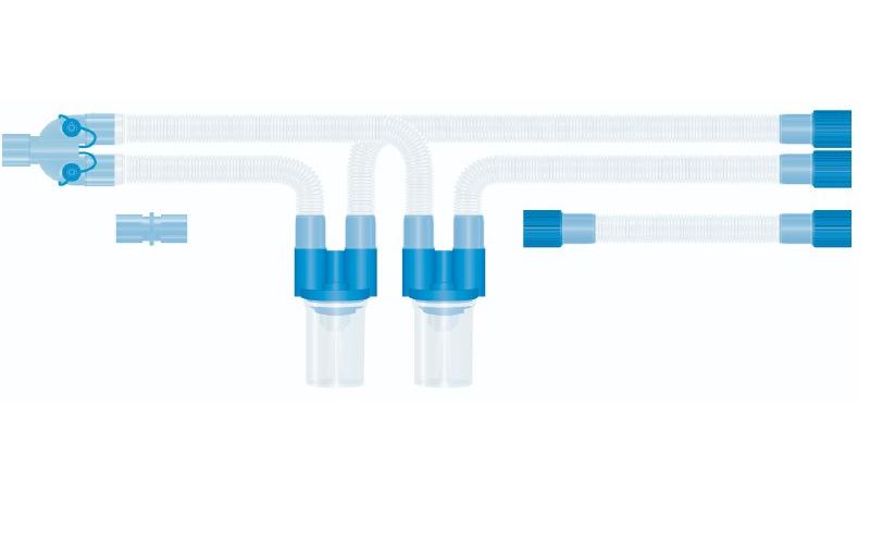 Контур дихальний вентиляційний для дорослих 1,6 м (m), Y-подібний з’єднувач із 2 портами, вологозбірник (2 шт.). Комплект 1 (Виробник: FLEXICARE)